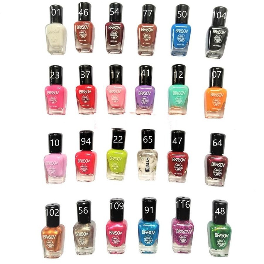 Brasov Kutek  Warna Halal Murah 8ml | Cat Kuku Nail Polish 8ml B POM