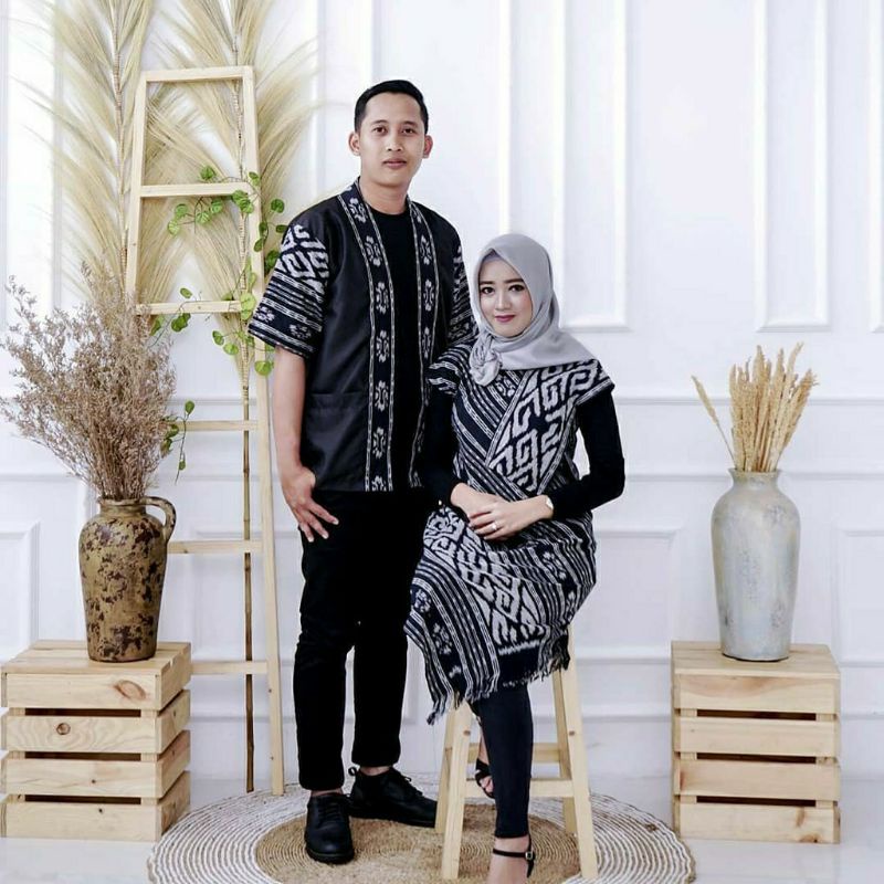 set couple tenun-baju tenun couple-baju couple pasangan-dress tenun