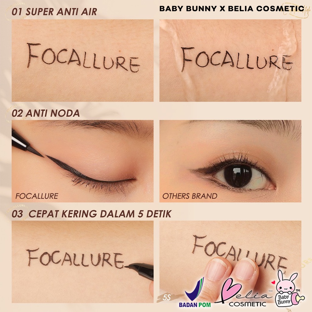 ❤ BELIA ❤ FOCALLURE Lasting Waterproof Liquid Eyeliner FA200 | Eye liner | Waterproof | Kosmetik Mata | BPOM