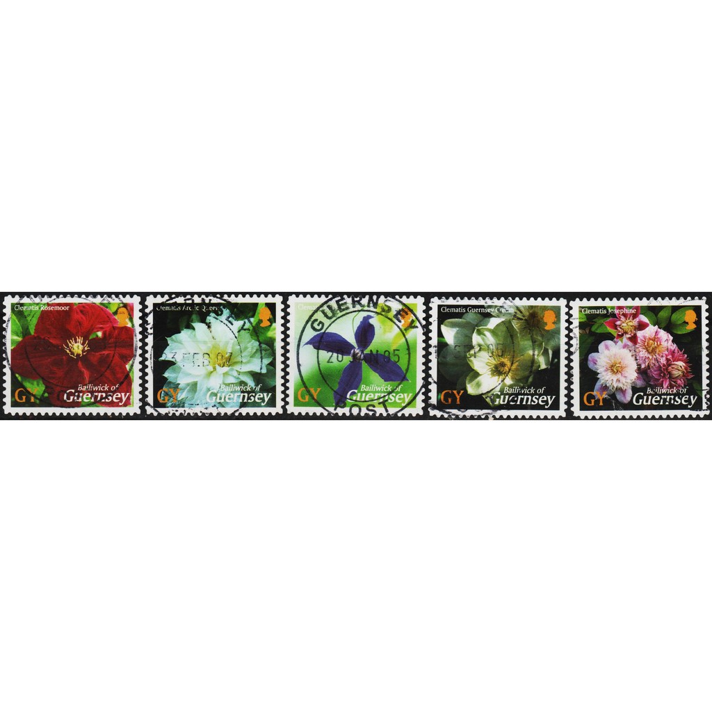 

Perangko Filateli #G70 - Guernsey VFU 5v 29.01.2004 Clematis - Self-Adhesive Stamps