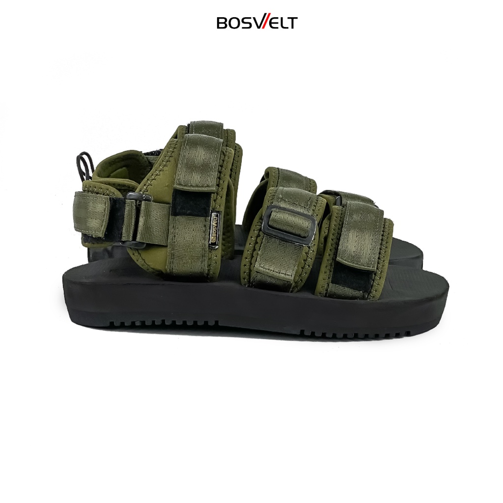 Bosvelt Original - Sandal Traveling Pria / Sendal Gunung / Flip Flop - Voka V3 Army