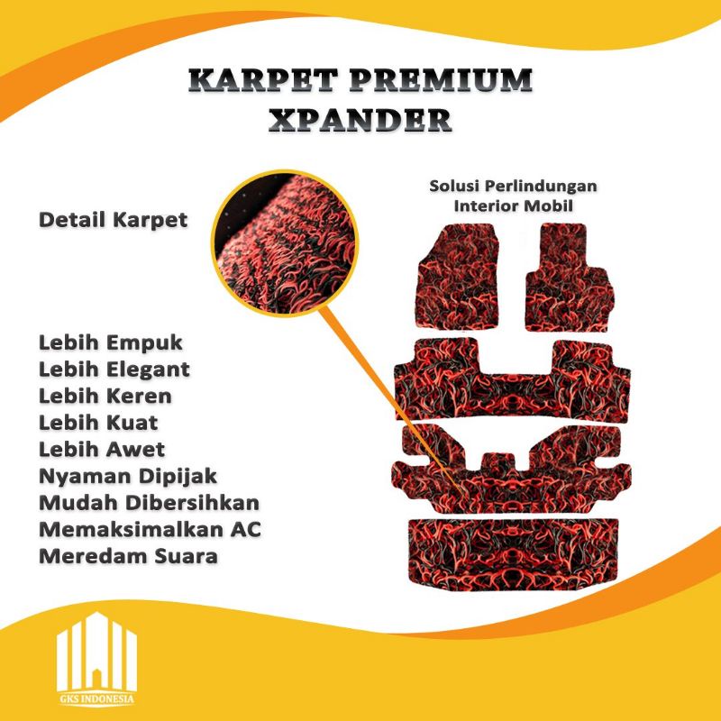 PRESTIGE KARPET MOBIL PREMIUM MITSUBISHI XPANDER FULL BAGASI COIL MAT