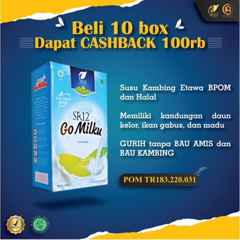 ADA CASHBACK!! GO MILKU SR12id /SUSU KAMBING ETAWA/SUSU KAYA MANFAAT /SUSU KAMBING ENAK GURIH