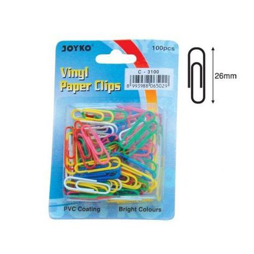 

Klip Kertas / Paper Clip Vinyl Warna Warni - Joyko MURAH