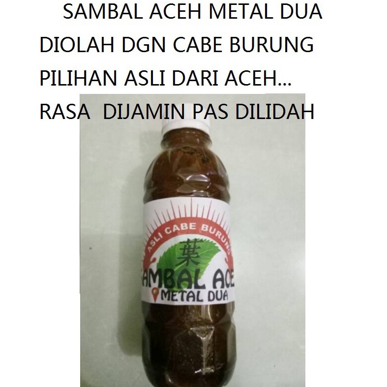 Sambal rawit aceh &quot; METAL DUA&quot; homemade tanpa pengawet bahan baku pilihan