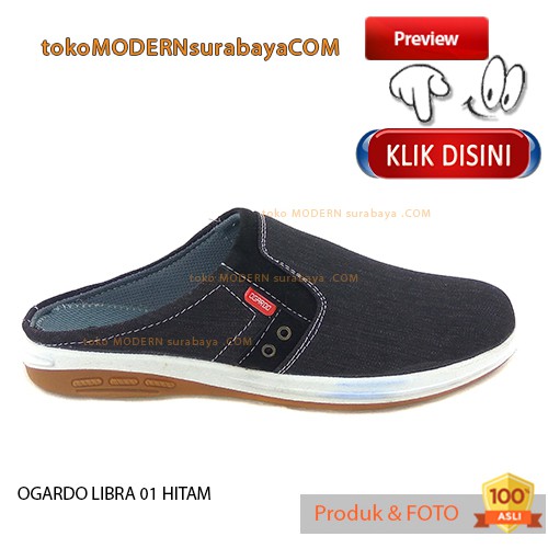 OGARDO LIBRA 01 HITAM sepatu pria sepat casual slip on