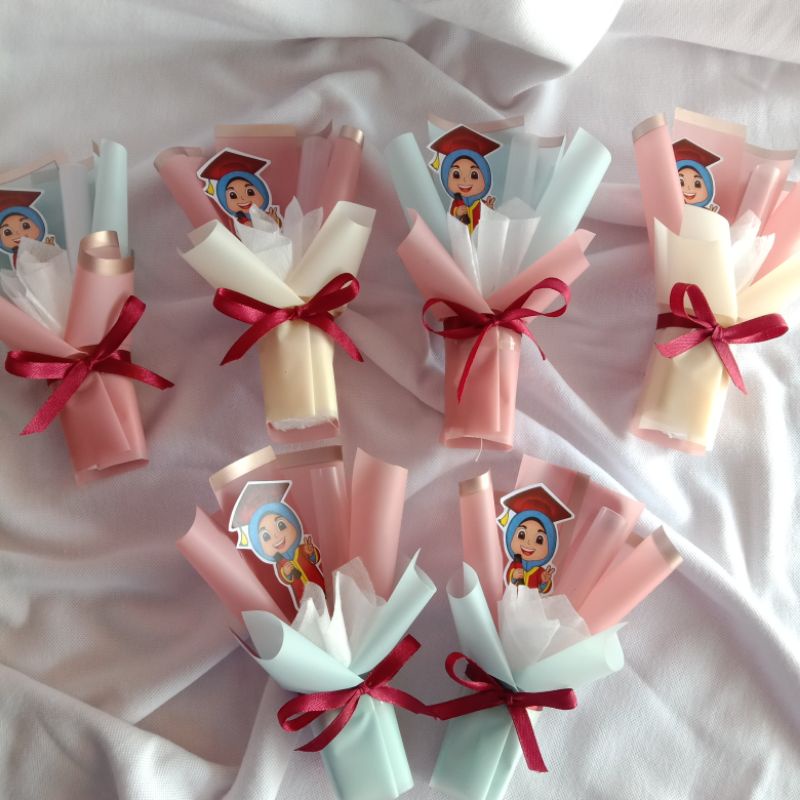buket mini karakter / buket mini / buket wisuda / buket custom