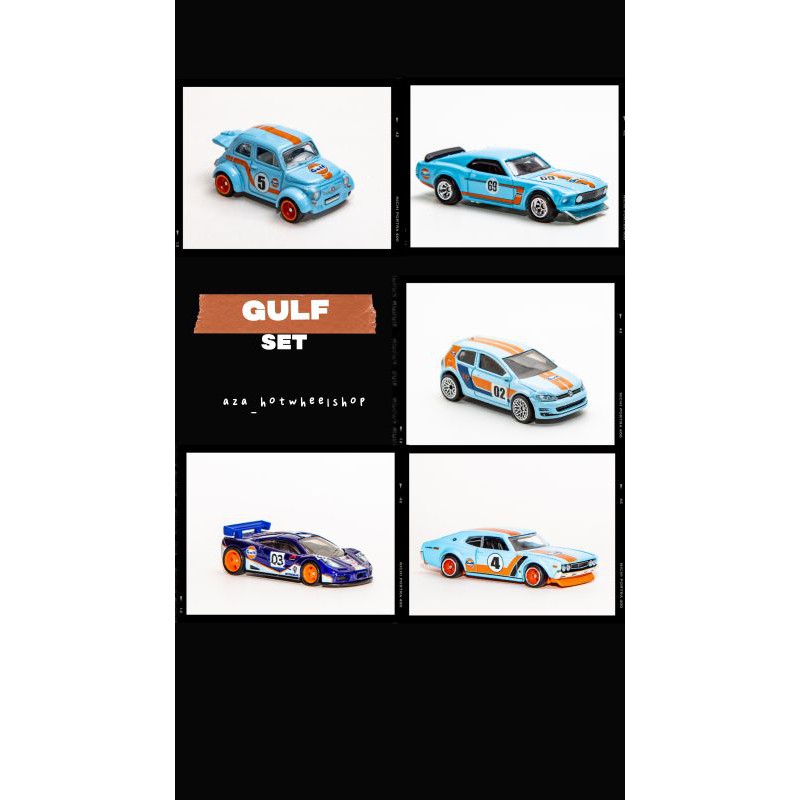 Hot Wheels Gulf Series HW Car Culture Hotwheels Nissan Laurel Ford Mustang Fiat VW Golf McLaren