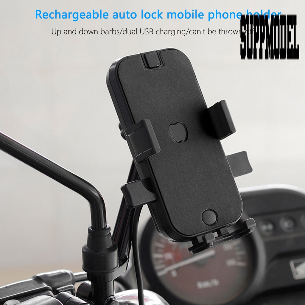 Bracket Dudukan Handphone GPS Anti slip Tahan Lama Untuk Kaca Spion Motor