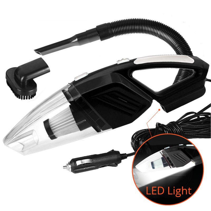 Vacuum Cleaner Penyedot Debu Mobil 120W with LED Light CHEERNI C37457 Black Grab Medan