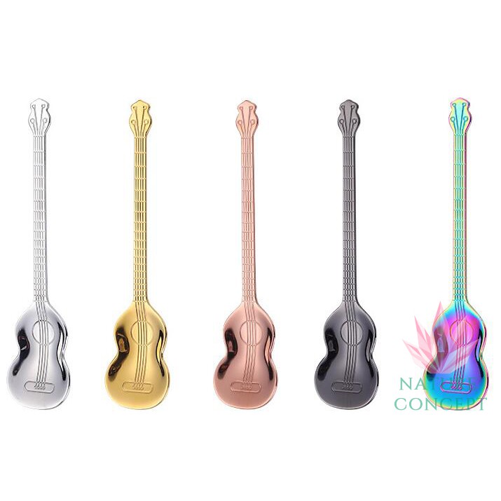 Stainless Steel Unique Guitar Coffee Spoon Children Spoon Gift Spoon sendok unik Gitar