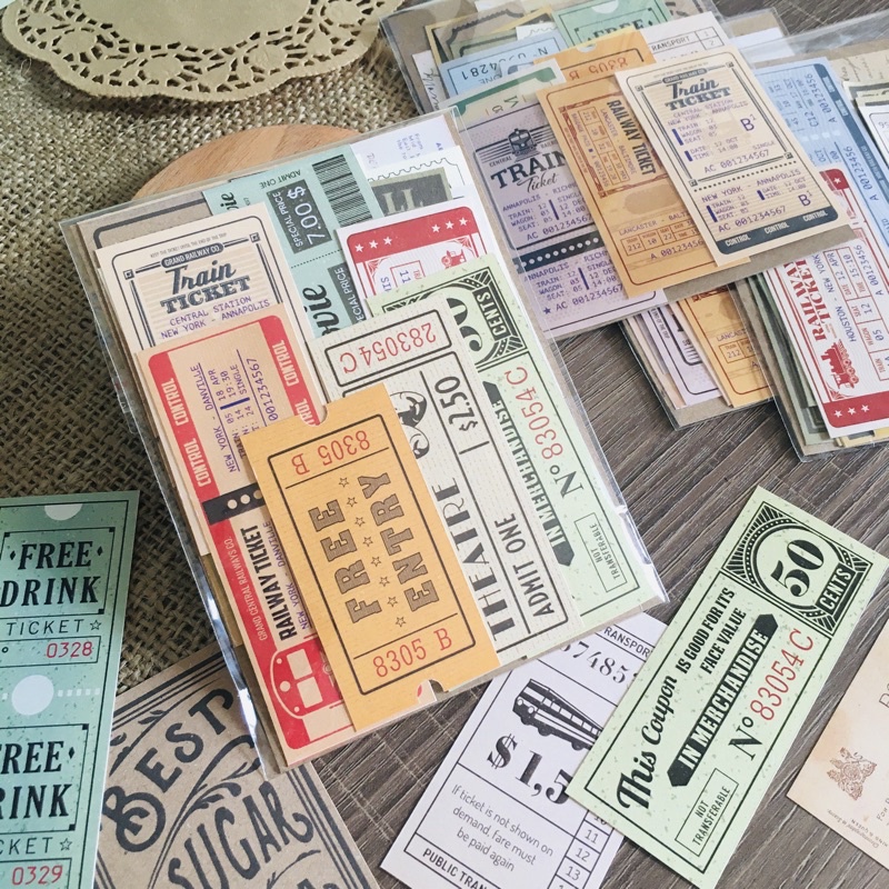 

Deco Paper Scrapbook Journal Ticket Vintage by Postale