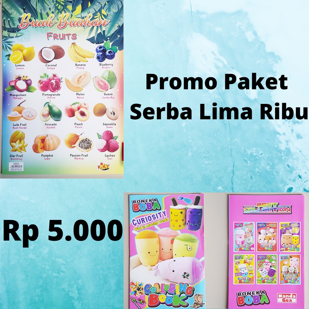 

Poster Buah-buah an & Coloring Book 2 in 1 Boba