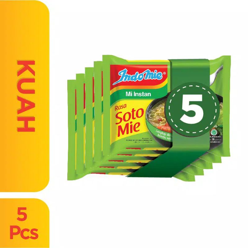 

Indomie Soto ayam paket isi 5 Bungkus