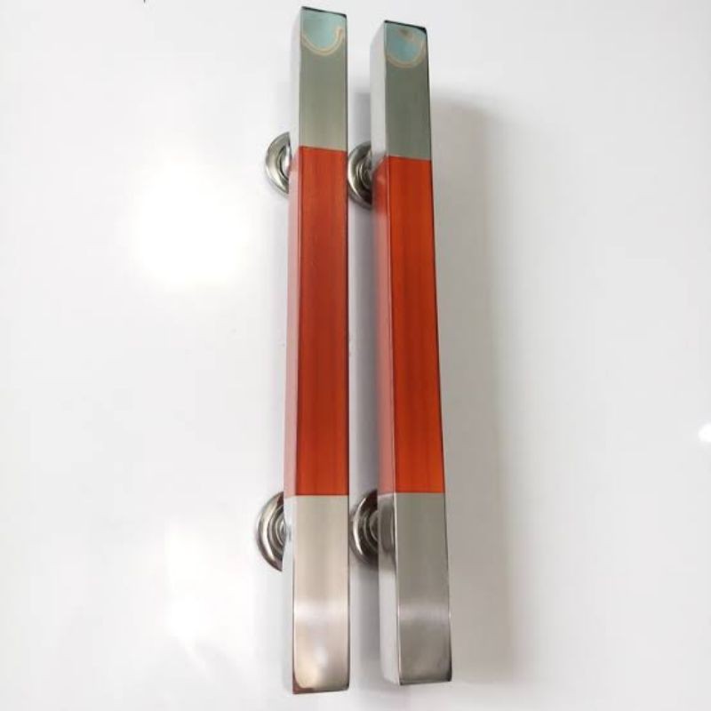 SATU SET TARIKAN PINTU UTAMA / HANDLE 45 CM ( KOTAK DOFF NATURAL STAINLESS) ANTI KARAT + BODY KUNCI