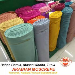 Kain Arabian Moscrepe 1 meter Tebal Kualitas Premium