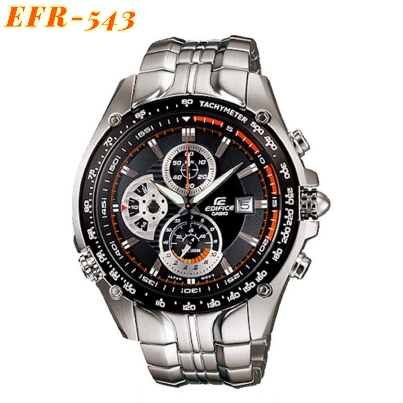 Original Casio Watch|Jam Tangan Pria Strap Stainless Steel|Casio Edifice EFR-543 Quartz Stopwatch Kr