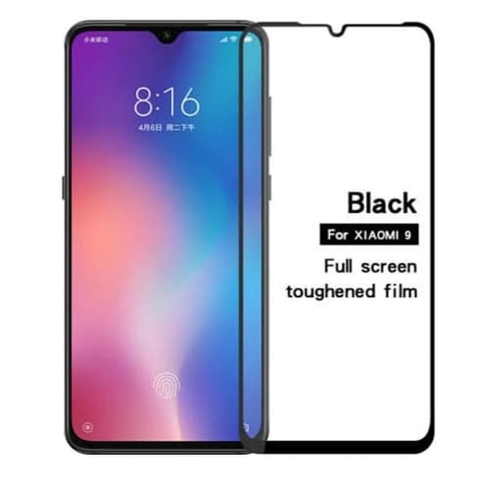 Tempered glass Xiaomi Mi9 Mi 9 Full lem glue anti gores kaca