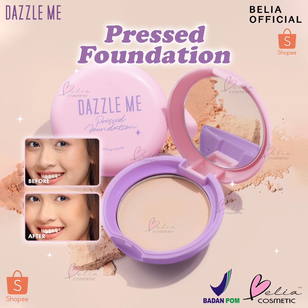 ❤ BELIA ❤ DAZZLE ME Pressed Foundation | Compact Powder | Bedak Padat | Blurring Matte | Oil Control | BPOM