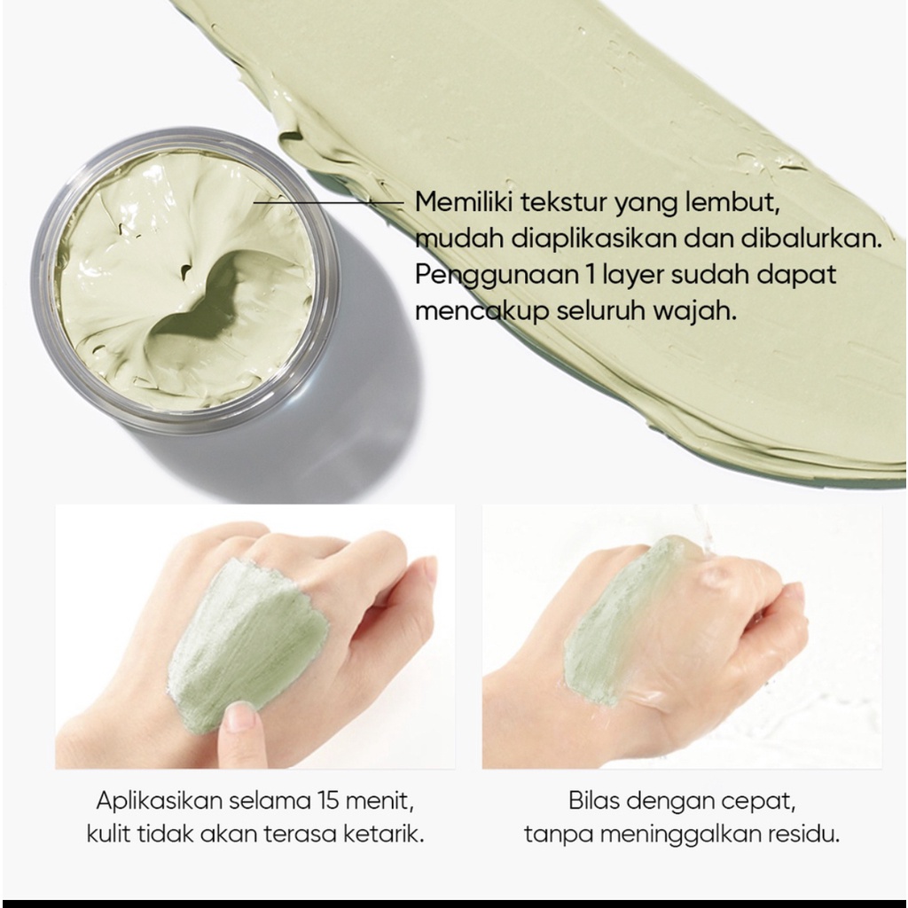 SKINTIFIC - Mugwort Mask Anti Pores &amp; Acne Clay Mask Pore Clarifying Mud Mask Wask Off Pack 55G