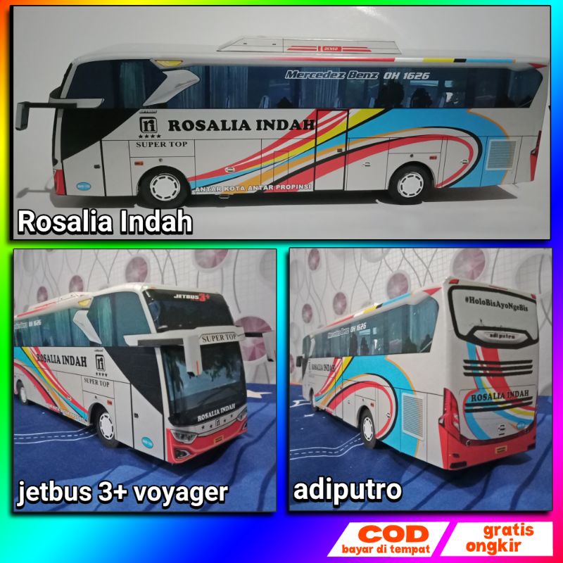 012 - Rosalia indah voyager - Miniatur bus RC telolet basuri