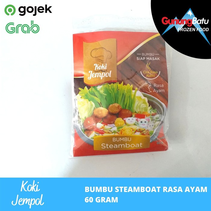 

KOKI JEMPOL BUMBU STEAMBOAT RASA AYAM 60GR/ 30GR KEMASAN 2 PORSI