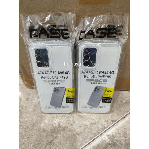 Softcase Oppo A74 4G F19 A95 4G F19 Silikon Casing Selicon Case Bening Terasfaran Transparan Pelindung Camera