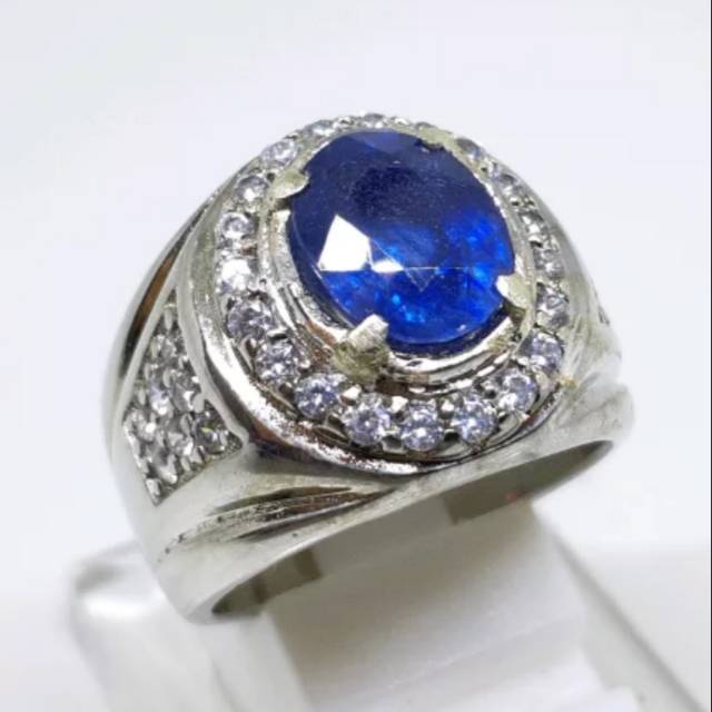 Cincin blue safir biru asli dari alam safir ceylon safir srilanka