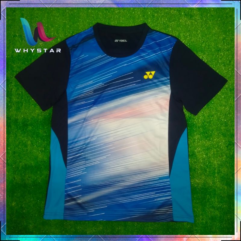 Baju Badminton Yonex Biru Gradasi Import Full Printing