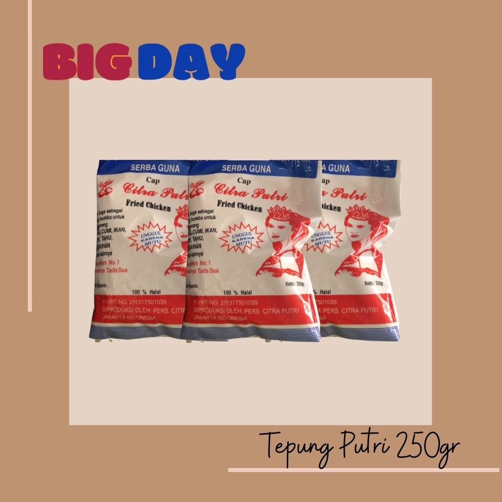 

Tepung Putri bumbu goreng Ayam serba guna 250grx2