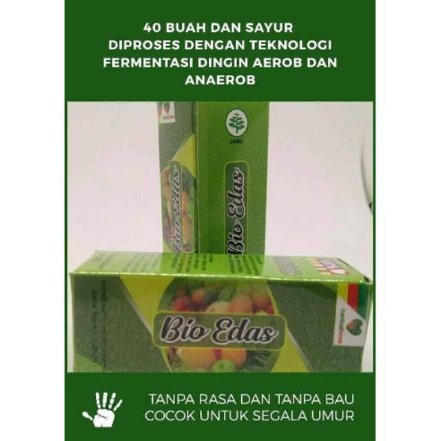 

Bio edas berbentuk jamu tetes dengan Nutrisi Lengkap