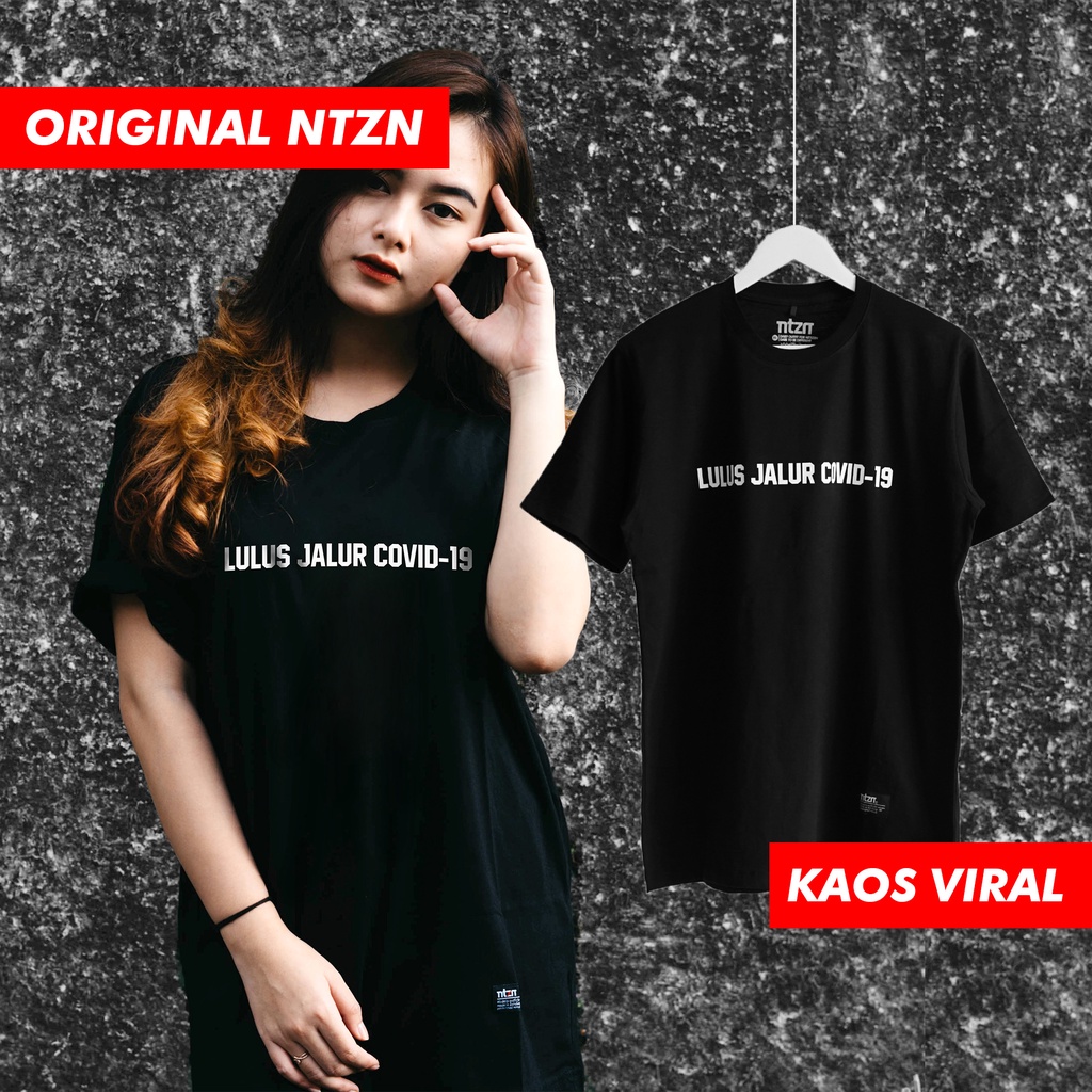 KAOS LULUS JALUR COVID /BAJU DISTRO PRIA WANITA / TSHIRT ANAK TULISAN KATA UNIK / ATASAN LENGAN PANJ