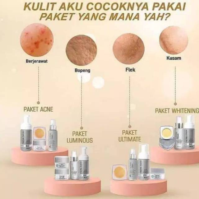 Ms Glow paket Acne Series Original paket DNA paket BB Cream jerawat komedo bekas jerawat bopeng pemu