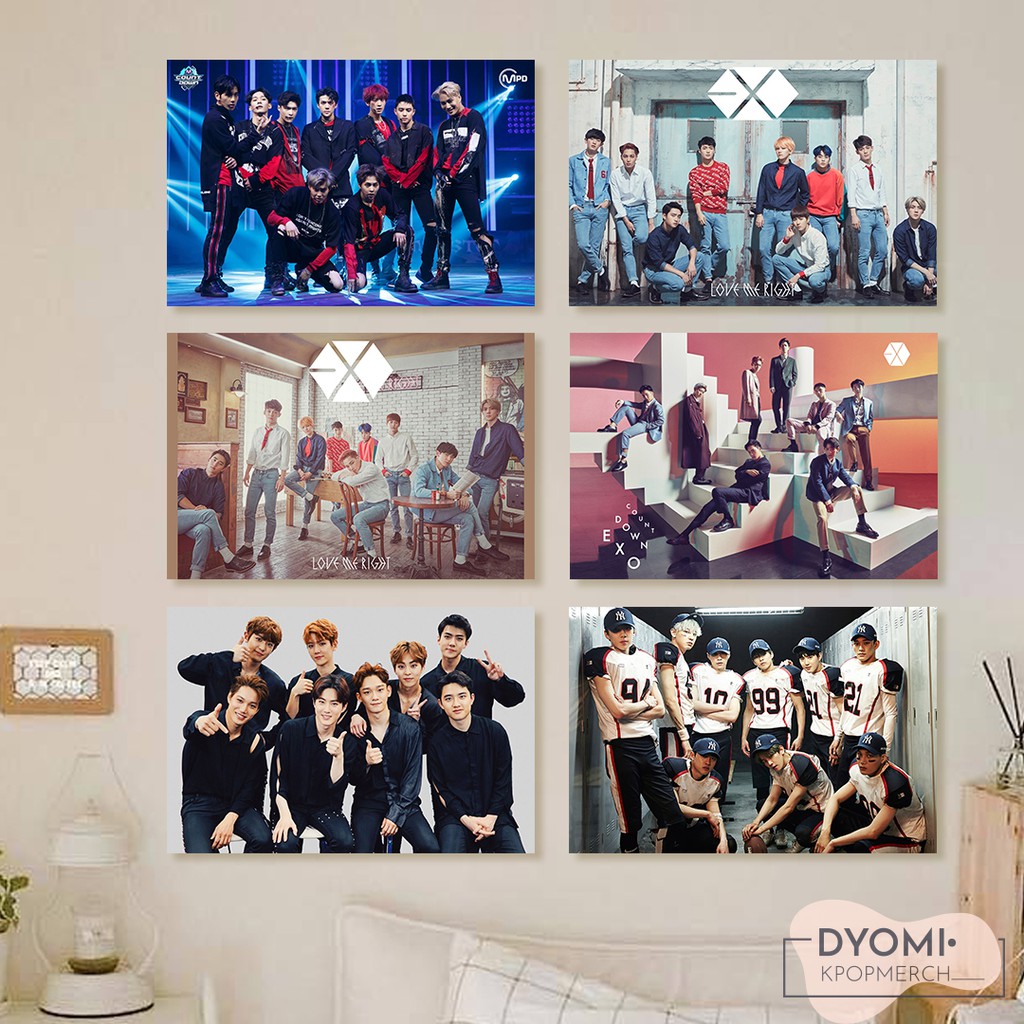 POSTER KAYU EXO, HIASAN DINDING KPOP, POSTER KAYU KPOP, DEKORASI RUANGAN EXO, DEKORASI KAMAR KPOP