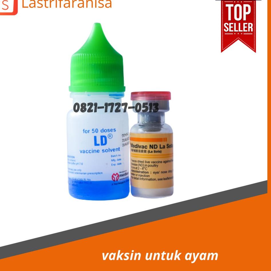 Super Istimewa Medivac / Vaksin ND B1 Dosis 50 / Vaksin Tetes / Medivac Vaksin Ayam / Unggas + Icege