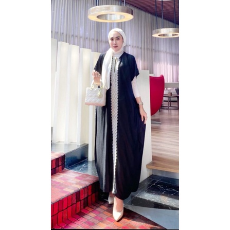 Daster kaftan by Naura/Kaftan Renda Panjang/Harga Penghabisan