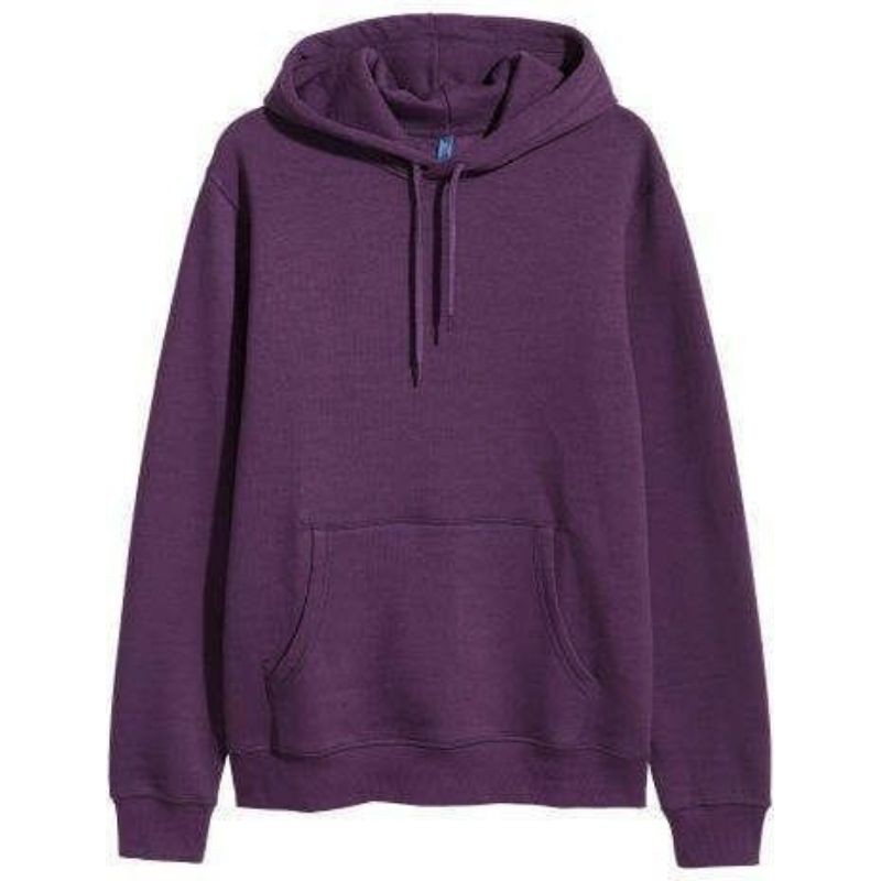 sweater hoodie laki laki dan perempuan ungu anggur bahan fleece tebal/ hoodie pria dan wanita
