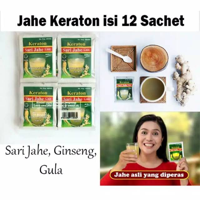 

Sari Jahe Keraton Gingseng+Gula ( isi 12 sachet)/ Anti Corona.