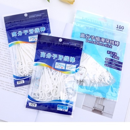 Dental Floss Benang Tusuk isi 30 Pcs Benang Busur Smooth Higienis sebagai Pembersih Sela Gigi