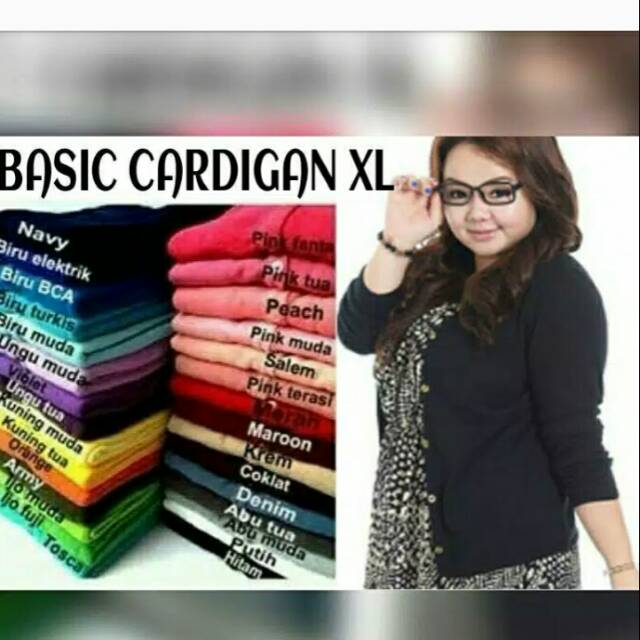 Cardigan Basix Pink Fanta XL