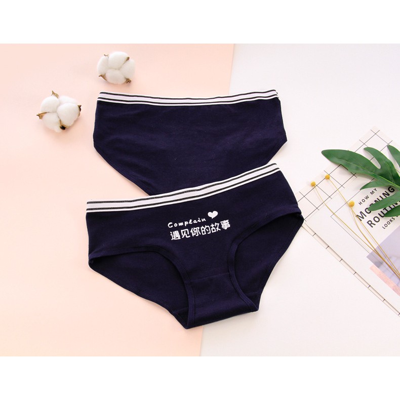 Celana Wanita Brief Sexy Bahan Katun Gambar lucu Celana dalam C017