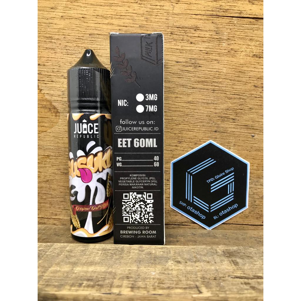 Susuku Original Oat Milk by Juice Republic 60ml 3mg 7mg liquid susu ku vape premium lokal