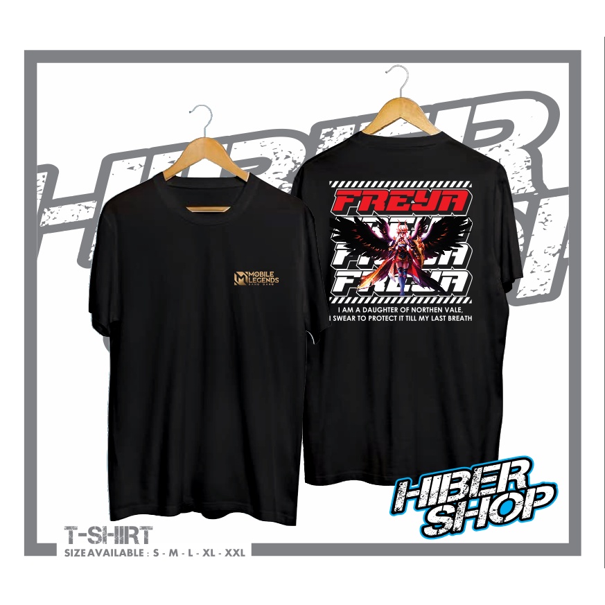 KAOS BAJU FREYA RAVEN SHOGUN SKIN MOBILE LEGENDS BANG BANG MLBB KAOS GAME GAMER MURAH KEREN - HIBER 