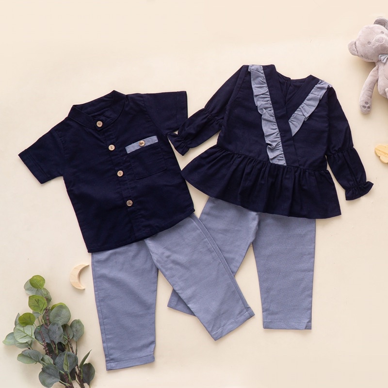 RACHIDKIDS / SETELAN ANAK KEMBAR / SETELAN BAJU KOKO ANAK / BAJU KOKO ANAK / ADAM DAN HAWA SET