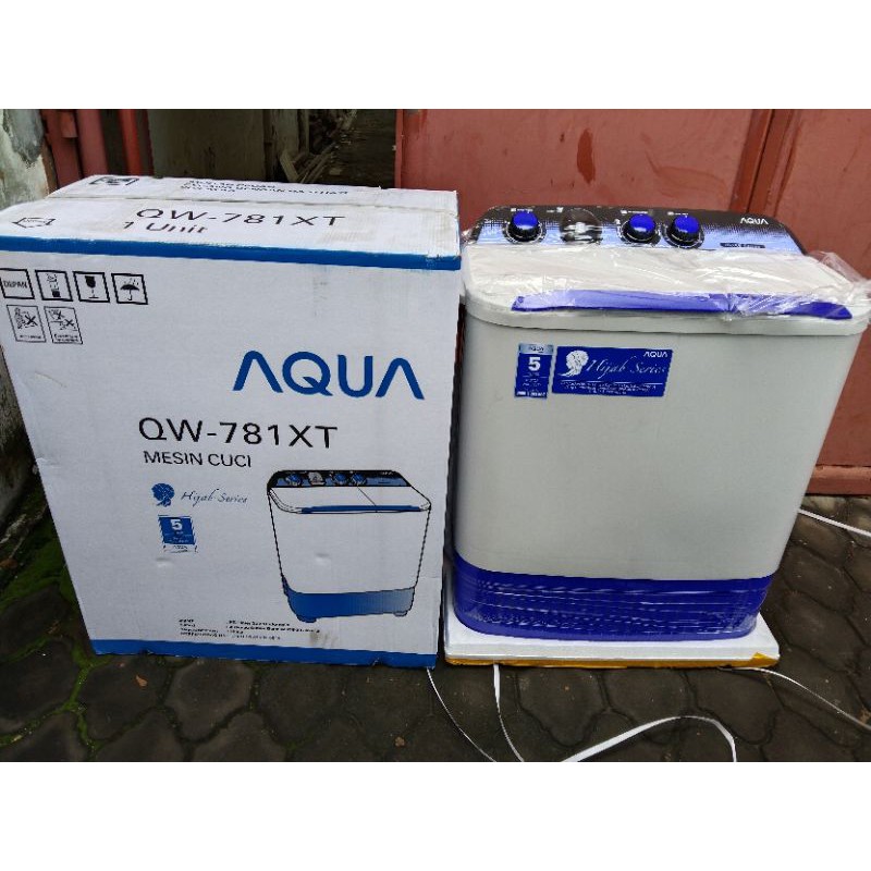 PROMO MESIN CUCI 2 TABUNG AQUA JAPAN QW - 781XTV HIJAB SERIES
