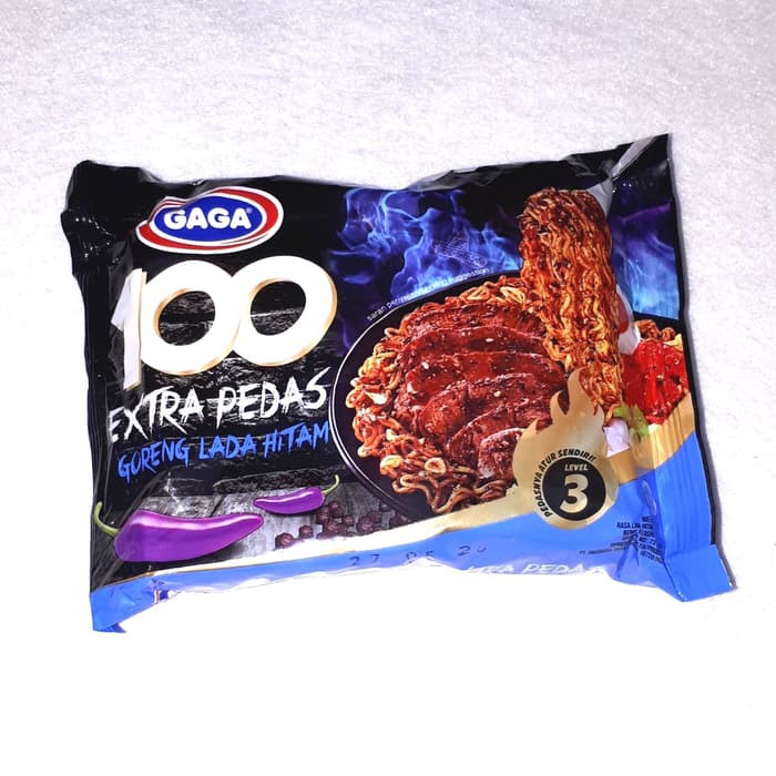 GAGA 100 Extra Pedas Goreng Lada Hitam 85g