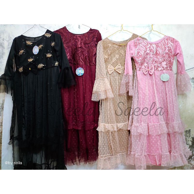 Gamis Anak Lesti Tile | Gamis anak perempuan 7-10 th | Dress Anak perempuan | Gamis Pesta anak