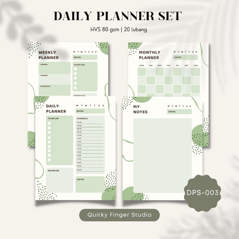 

Daily Planner, Weekly Planner, Monthly Planner Set (DPS-003)