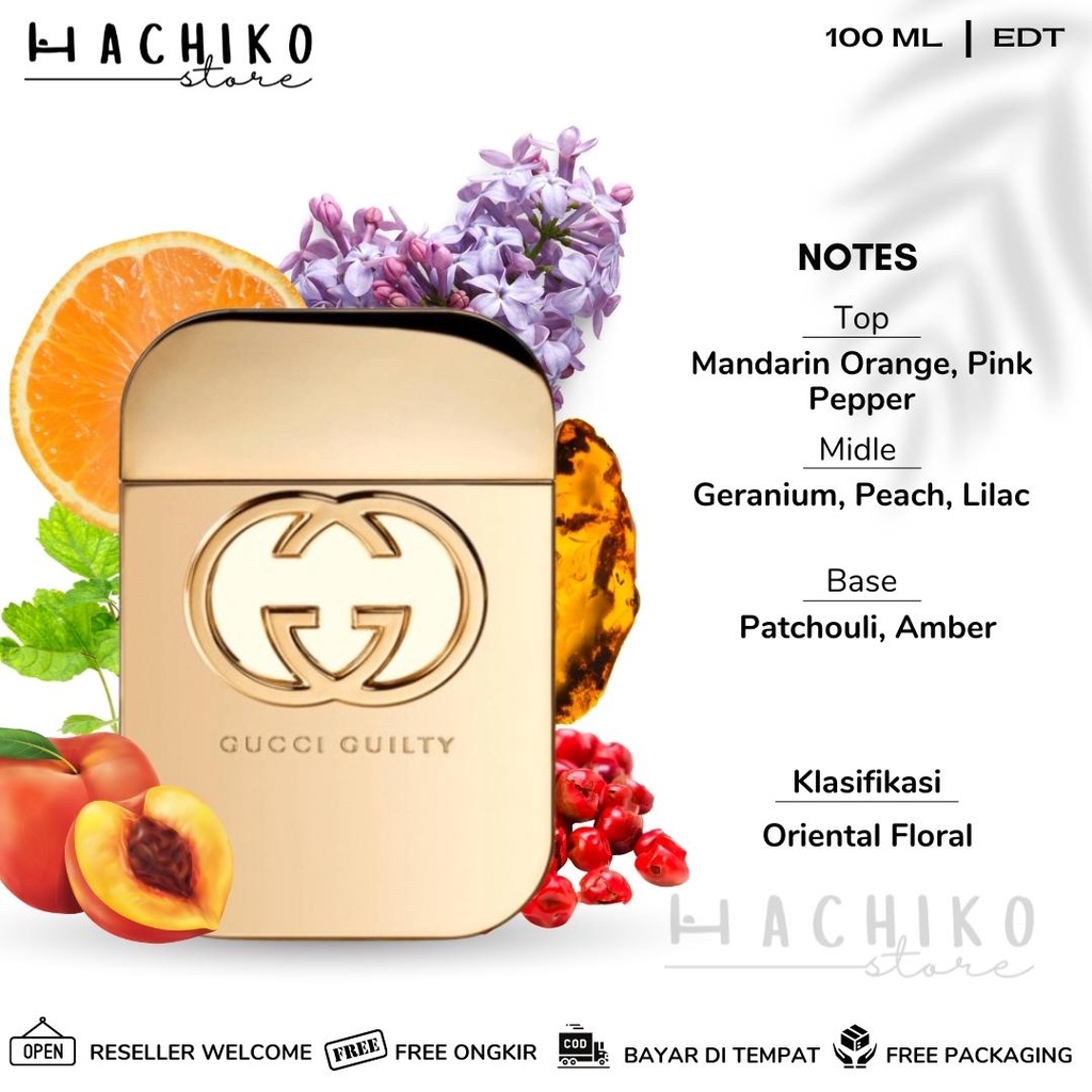 Parfum Gucci Guilty Gold For Women 100ml EDT Original Singapore