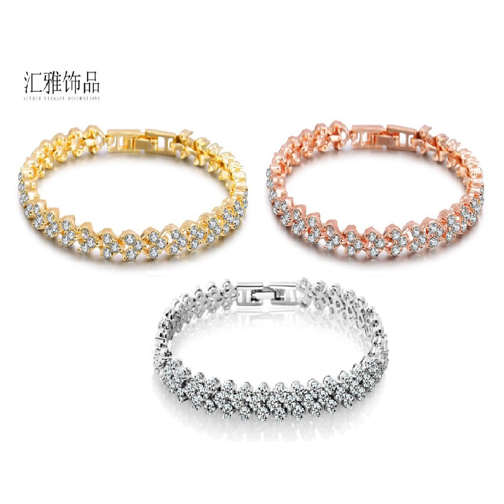 Gelang Perempuan DIAMOND KRISTAL Berlian Korea Style Fashion Women Bracelet Elegan